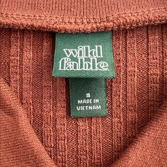 Wild Fable Rust Ribbed Mini Dress - Picture 2 of 4